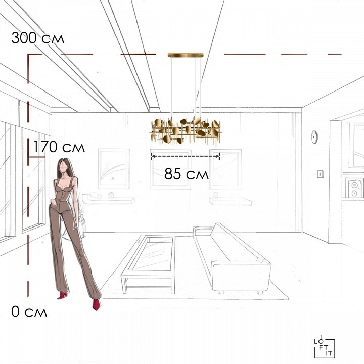 Подвесной светильник Loft it Escama 10396/850R