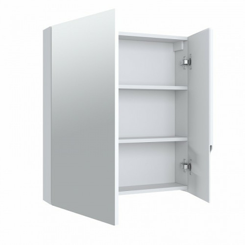 Зеркальный шкаф Runo Стокгольм 60 00-00001126 Белый МДФ / ЛДСП, стекло