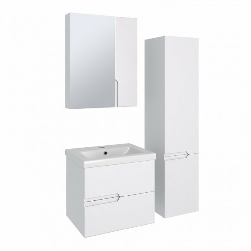 Зеркальный шкаф Runo Стокгольм 60 00-00001126 Белый МДФ / ЛДСП, стекло