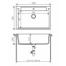Кухонная мойка Polygran Argo-760 №36 473387 Белый хлопок искусственный камень (литьевой мрамор) встраиваемый