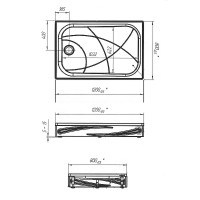 Акриловый поддон для душа 1MarKa Freya New 120x80 01пфн1280п Белый