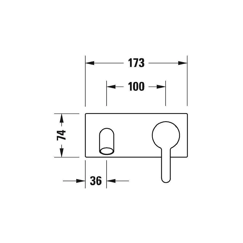 Смеситель для раковины Duravit C.1 C11070003010+GK1900002000 цвет Хром