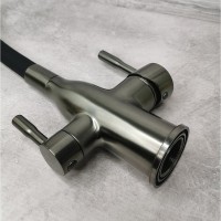Смеситель для кухни Frap H96 F4396-15 Оружейная сталь латунь на столешницу