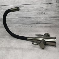 Смеситель для кухни Frap H96 F4396-15 Оружейная сталь латунь на столешницу