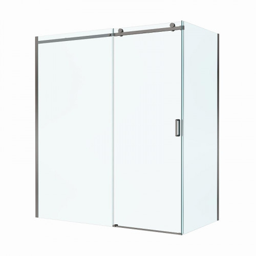 Душевой уголок BelBagno Soft Close-2 180x80 SOFT_CLOSE-2-AH-1-180/80-C-GM профиль Оружейная сталь стекло прозрачное
