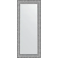 Зеркало Evoform Exclusive 147х62 BY 3940 с фацетом в багетной раме - Серебряная кольчуга 88 мм стекло