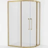 Душевой уголок Cezares Relax-304 120x90 RELAX-304-RH-2-120/90-C-BORO профиль Брашированное золото стекло прозрачное