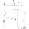 Смеситель для раковины BelBagno Delta DEL-LVM-IN Сатин