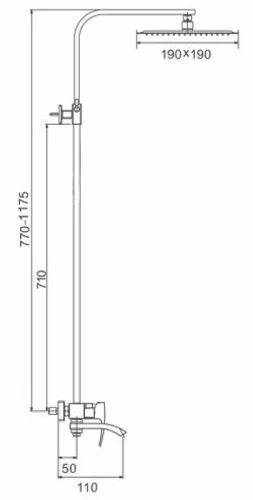 Душевая система Ekko E2401-8 цвет Черный