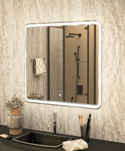 Зеркало Art&Max Vita AM-Vit-800-800-DS-F с подсветкой с сенсорным выключателем стекло
