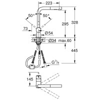 Смеситель для кухни Grohe Minta 30274DA0 Теплый закат глянец латунь