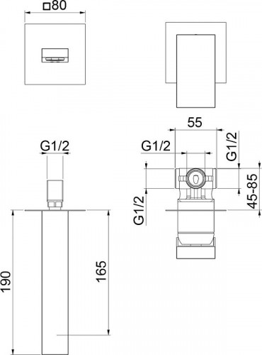 Смеситель для раковины Webert Pegaso PE830606015 цвет Хром