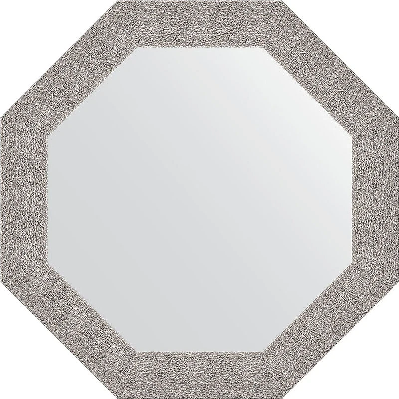 Зеркало Evoform Octagon 77х77 BY 3804 в багетной раме - Чеканка серебряная 90 мм стекло