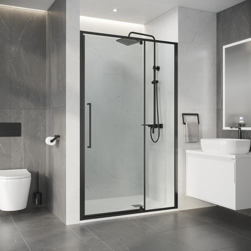 Душевая дверь Niagara Nova 110 NG-35-11AGR профиль Графит матовый стекло прозрачное