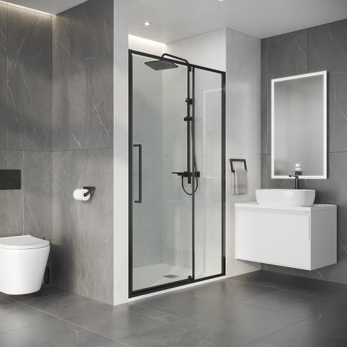 Душевая дверь Niagara Nova 110 NG-35-11AGR профиль Графит матовый стекло прозрачное