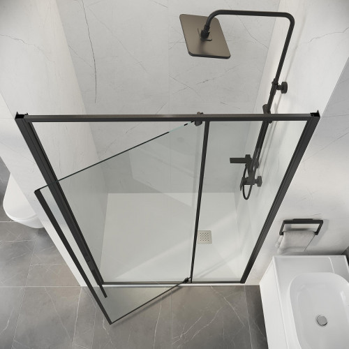 Душевая дверь Niagara Nova 110 NG-35-11AGR профиль Графит матовый стекло прозрачное