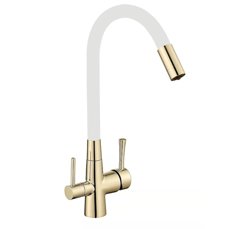 Смеситель для кухни Savol S-L1806B-02 цвет Золото Белый