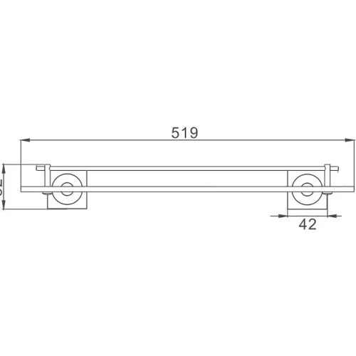 Стеклянная полка Haiba HB8507 Хром