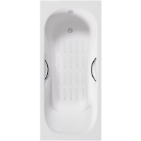 Чугунная ванна Delice Malibu 160x75 DLR230629R-AS с отверстиями под ручки с антискользящим покрытием