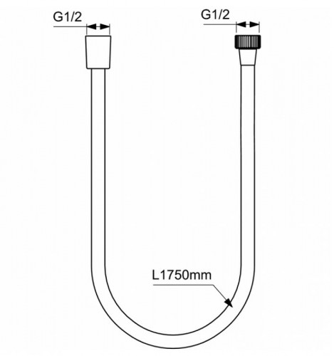 Душевой шланг Ideal Standard Ideal Rain A4109XG Черный шелк