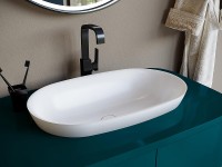Раковина Salini Marea 64.5 01 1802201M Белая матовая искусственный камень (литьевой мрамор) полувстраиваемая
