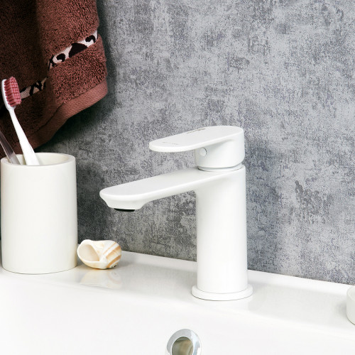 Смеситель для раковины WasserKRAFT Mindel 8503 Белый матовый латунь