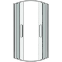 Душевой уголок Grossman Cosmo 100х100 301.K33.02.1010.10.00 профиль Хром стекло прозрачное