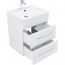 Тумба под раковину Aquanet Лукка 58 302396 подвесная Белая глянцевая МДФ / ЛДСП