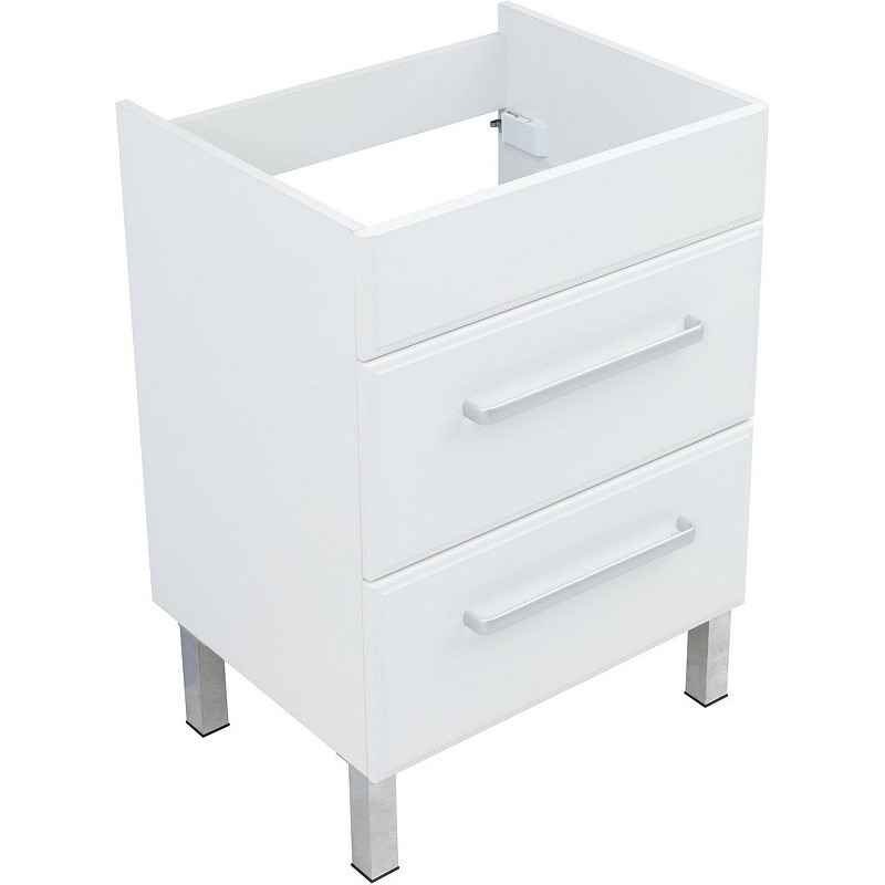 Тумба под раковину Aquanet Лукка 58 302396 подвесная Белая глянцевая МДФ / ЛДСП