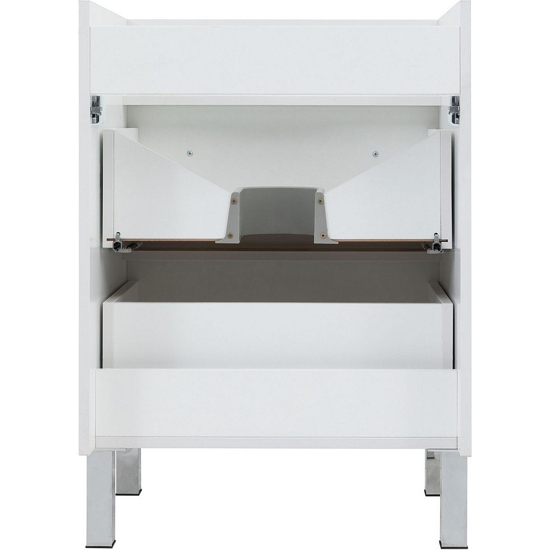 Тумба под раковину Aquanet Лукка 58 302396 подвесная Белая глянцевая МДФ / ЛДСП