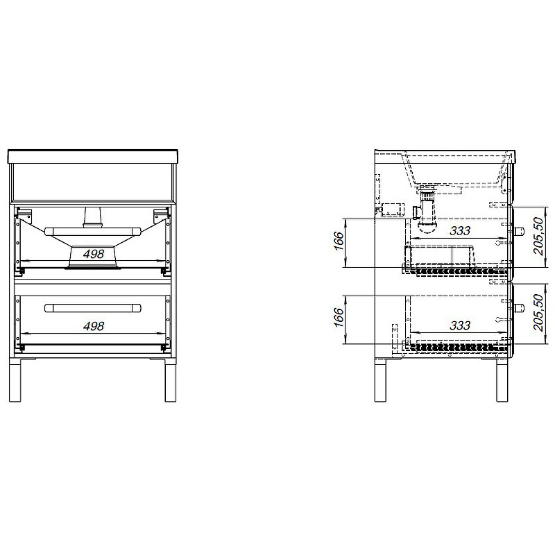 Тумба под раковину Aquanet Лукка 58 302396 подвесная Белая глянцевая МДФ / ЛДСП