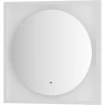 Зеркало Defesto Eclipce 60х60 DF 2236R с подсветкой 12W-3000К/в багетной раме/ИК - выключатель/Теплый белый свет/Белая рама