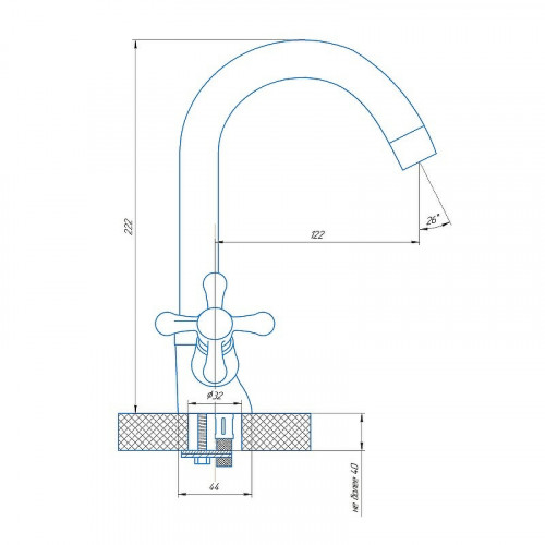 Смеситель для раковины Сантаком StOmega 1119 Хром