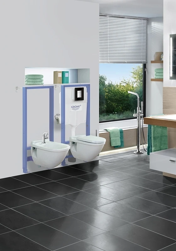 Комплект унитаза Rosa Элеганс Люкс Вн УнБ32 4620008195438 с инсталляцией Grohe Rapid SL 38775001 с сиденьем Микролифт и клавишей смыва Хром