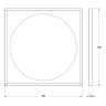 Зеркало Defesto Eclipce 70х70 DF 2232 с подсветкой 15W-3000К/в багетной раме/Без выключателя/Теплый белый свет/Черная рама