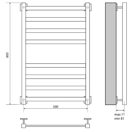 Водяной полотенцесушитель Melodia della vita Moderno 50x80 П8 MTRMD5080wt Белый