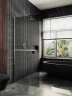 Душевая перегородка Maybah Glass MGD-717-5ш 1190х1950 в широком профиле с полотенцедержателем Хром матовый стекло графитовое