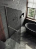 Душевая перегородка Maybah Glass MGD-717-5ш 1190х1950 в широком профиле с полотенцедержателем Хром матовый стекло графитовое