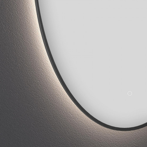 Зеркало Wellsee 7 Rays' Spectrum 50 172201890-172201900 с подсветкой цвет Черный матовый с сенсорным выключателем