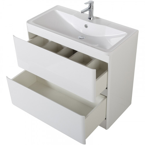 Тумба под раковину BelBagno 80 ALBANO-800-2C-PIA-BL Bianco Lucido МДФ / ЛДСП