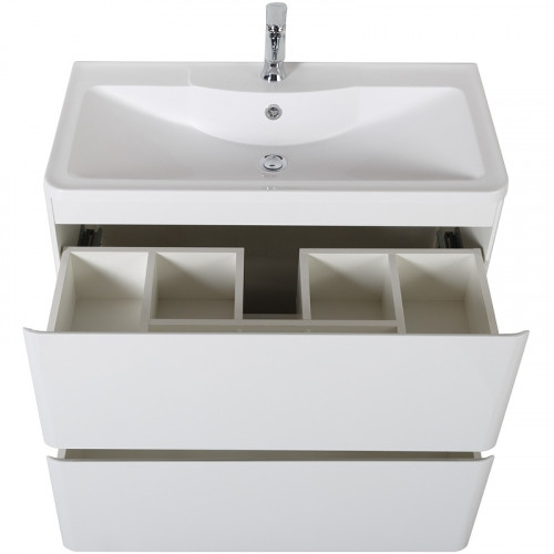 Тумба под раковину BelBagno 80 ALBANO-800-2C-PIA-BL Bianco Lucido МДФ / ЛДСП