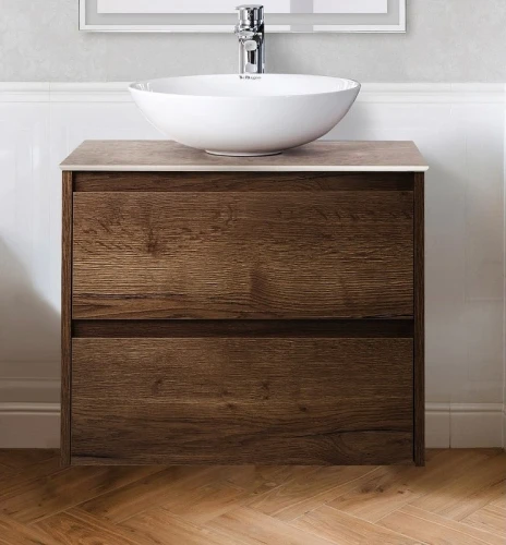 Тумба под раковину BelBagno Kraft 60 KRAFT-600-2C-SO-RT подвесная Rovere Tabacco МДФ / ЛДСП