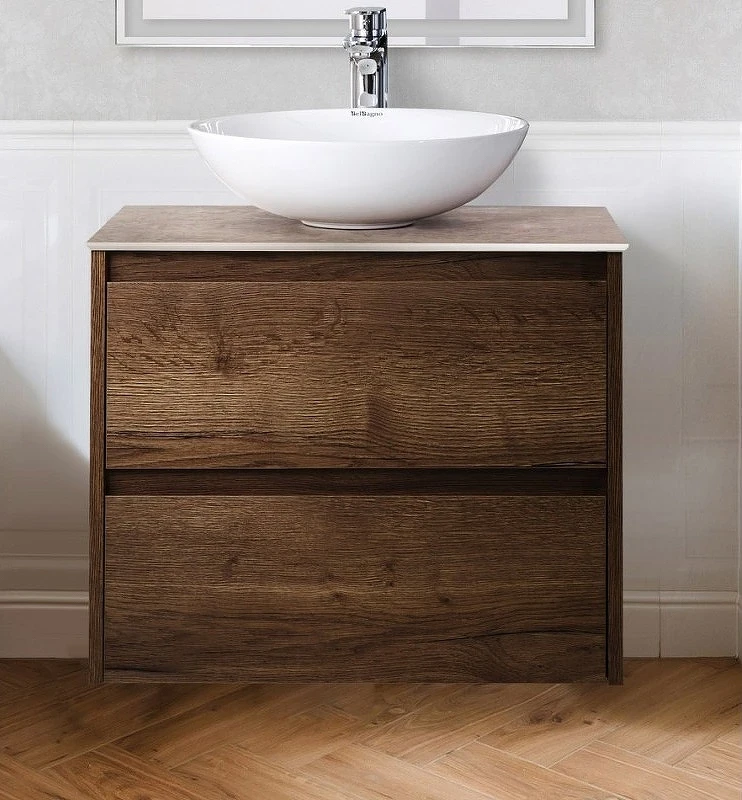 Тумба под раковину BelBagno Kraft 60 KRAFT-600-2C-SO-RT подвесная Rovere Tabacco МДФ / ЛДСП
