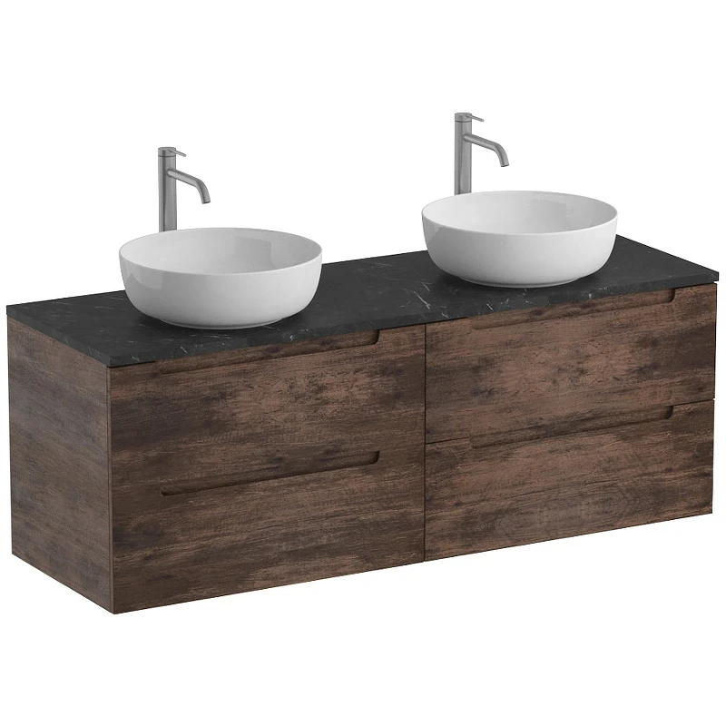 Тумба под раковину BelBagno Etna 140 ETNA-1400-4C-SO-2-RW подвесная Rovere Moro МДФ / ЛДСП