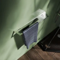 Металлическая полка Veconi Classico CS-S-C9 с полотенцедержателем цвет Полированная сталь