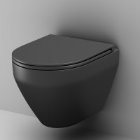 Унитаз AM.PM Spirit V2.0 C701700MBSC подвесной Черный матовый с сиденьем микролифт фарфор подвесной