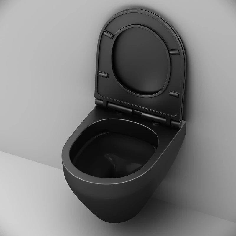 Унитаз AM.PM Spirit V2.0 C701700MBSC подвесной Черный матовый с сиденьем микролифт фарфор подвесной