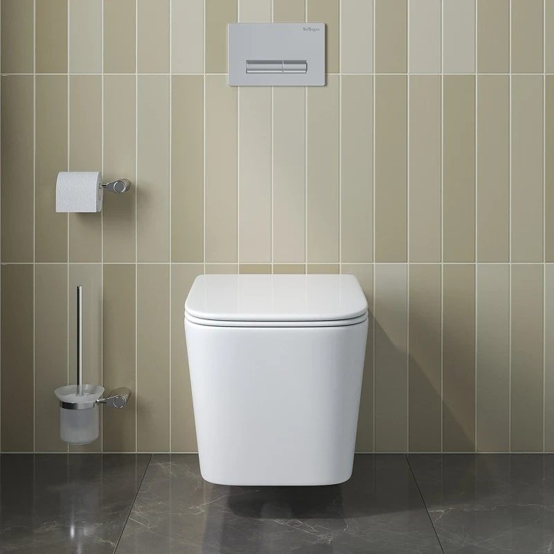 Унитаз BelBagno Due-Tor BB5171CH-TOR/SC подвесной с сиденьем Микролифт фаянс подвесной