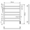 Электрический полотенцесушитель Comfysan Pioli-K EC-6 60x50 014179 Хром