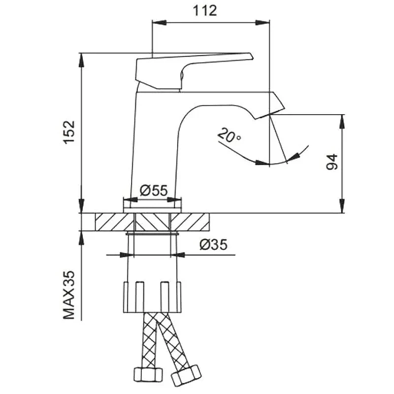 Смеситель для раковины Frap H71 F1071 Хром